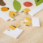 Schattige herfstblaadjes elementen legpuzzel (Zijkant)