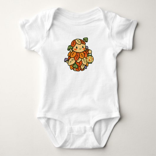 Schattige herfstblad geest romper (Voorkant)
