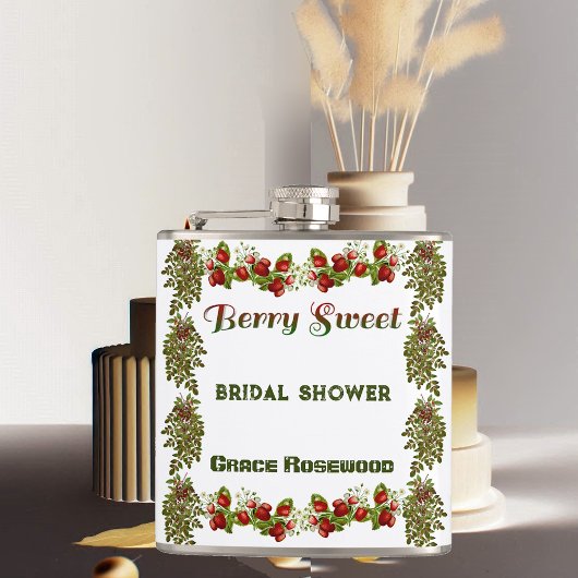 Schattige herfstbladeren, herfstbes, zoete bruilof heupfles