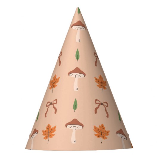Schattige herfstboegpatroon feesthoedjes (Voorkant)