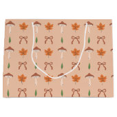 Schattige herfstboegpatroon groot cadeauzakje (Voorkant)