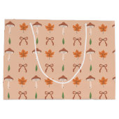 Schattige herfstboegpatroon groot cadeauzakje (Achterkant)