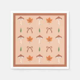 Schattige herfstboegpatroon servet