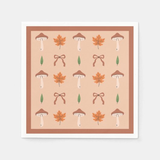 Schattige herfstboegpatroon servet (Voorkant)