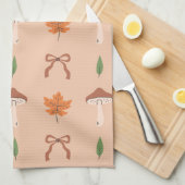 Schattige herfstboegpatroon theedoek (Quarter Fold)