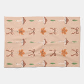 Schattige herfstboegpatroon theedoek (Horizontaal)