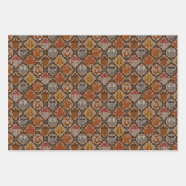 Schattige herfstbos inpakpapier vel