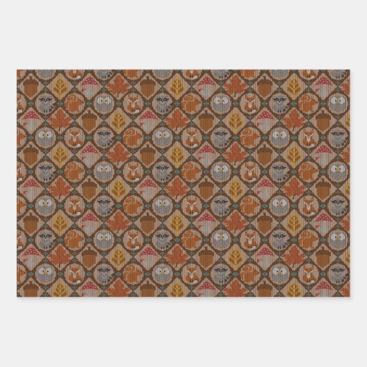 Schattige herfstbos inpakpapier vel (Voorkant)