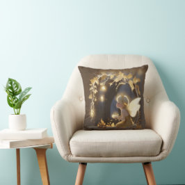 Schattige herfstelf met gloeiende bloemen kussen