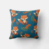 Schattige herfstgekleurd vossenkussen voor kindere kussen (Achterkant)