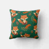 Schattige herfstgekleurd vossenkussen voor kindere kussen (Achterkant)