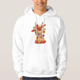 Schattige herfsthertbrilblaadjes paddestoelen hoodie