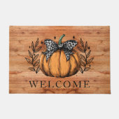 Schattige herfstpompoen welkom deurmat (Voorkant)