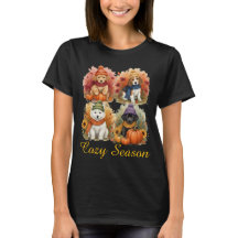 Schattige herfstshirt met puppies