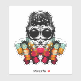 Schattige Herfstspin met Dauwdroppen Hoed Sticker