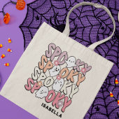 Schattige Herhaal Spooky Halloween Ghost Gepersona Tote Bag