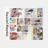 Schattige herinneringen 12 Foto Keepsake Fleece Deken (Voorkant (Horizontaal))