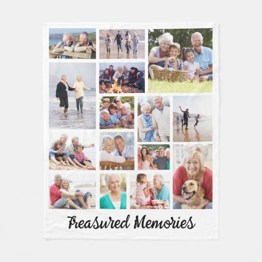 Schattige herinneringen 15 Foto Fleece Deken (Voorkant)