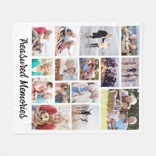 Schattige herinneringen 15 Foto Fleece Deken (Voorkant (Horizontaal))