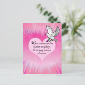 Schattige herinneringen" Vogel Briefkaart (Staand voorkant)