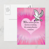 Schattige herinneringen" Vogel Briefkaart (Voorkant / Achterkant)