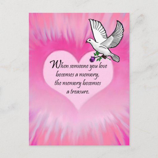 Schattige herinneringen" Vogel Briefkaart (Voorkant)