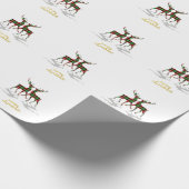 Schattige herrenderingsbuffels met pretkerst cadeaupapier (Hoek)