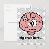 Schattige hersenletsel Psychologie Neurologie Cart Briefkaart (Voorkant / Achterkant)