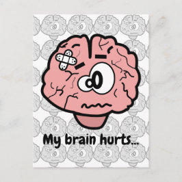 Schattige hersenletsel Psychologie Neurologie Cart Briefkaart
