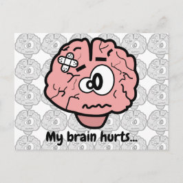 Schattige hersenletsel Psychologie Neurologie Cart Briefkaart