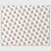 Schattige hert in geschenkdoos surprise Happy Birt Cadeaupapier (Vlak)