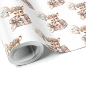 Schattige hert in geschenkdoos surprise Happy Birt Cadeaupapier (Rol Hoek)