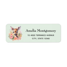 Schattige hert omgeven door Rozen adres