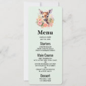 Schattige hert omgeven door Rozen Kaart (Voorkant)