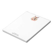 Schattige hert omgeven door Rozen Notitieblok (Linkerzijde)