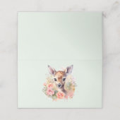 Schattige hert omgeven door Rozen Plaatskaartje (Buitenkant ongevouwen)