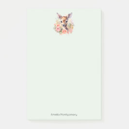 Schattige hert omgeven door Rozen Post-it® Notes