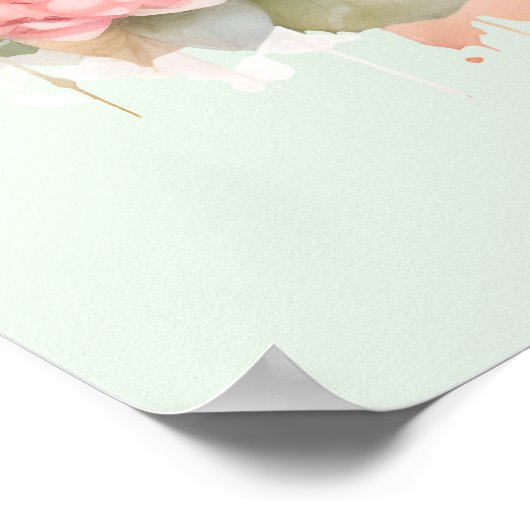 Schattige hert omgeven door Rozen Poster (Hoek)