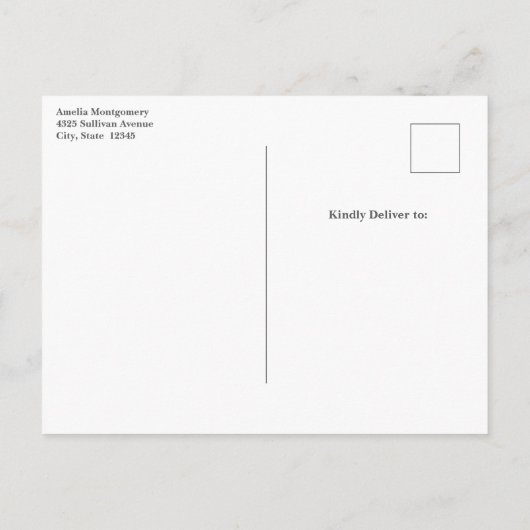 Schattige hert omgeven door Rozen verjaardag Uitnodiging Briefkaart (Achterkant)