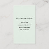 Schattige hert omgeven door Rozen Visitekaartje (Achterkant)