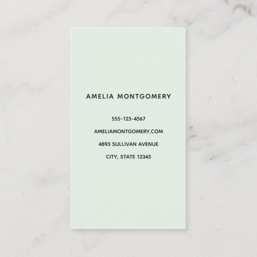 Schattige hert omgeven door Rozen Visitekaartje (Achterkant)