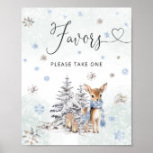 Schattige Herten Baby Boy Favors Poster (Voorkant)