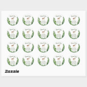 Schattige herten Baby shower dank u Ronde Sticker (Vel)