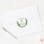 Schattige herten Baby shower dank u Ronde Sticker (Envelop)