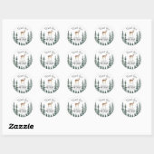 Schattige herten Baby shower dank u Ronde Sticker (Vel)