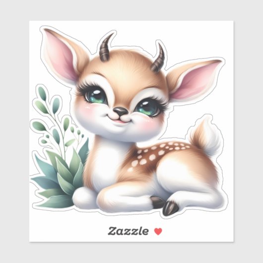 Schattige! Herten Custom Cut Scrapbooking Sticker (Vel)