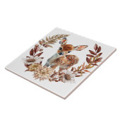 Schattige herten Fawn herfstkrans Tegeltje (Zijkant)