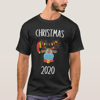 Schattige herten gezichtsmasker bijpassend kerst 2 t-shirt