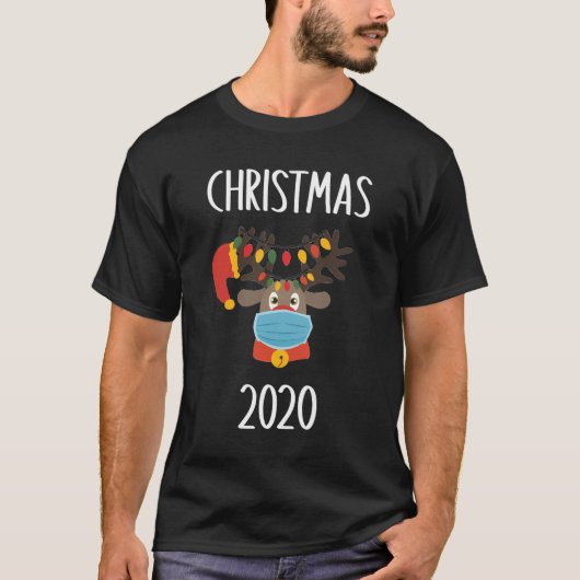 Schattige herten gezichtsmasker bijpassend kerst 2 t-shirt (Voorkant)