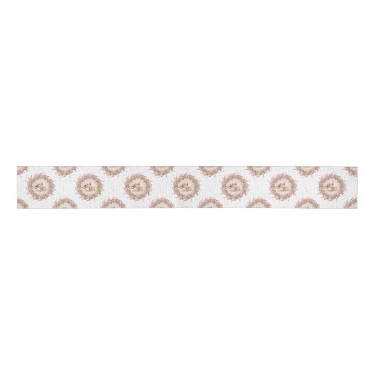 Schattige Herten Gingerbread Elegant Beige Red Chr Grosgrain Lint (Voorkant)
